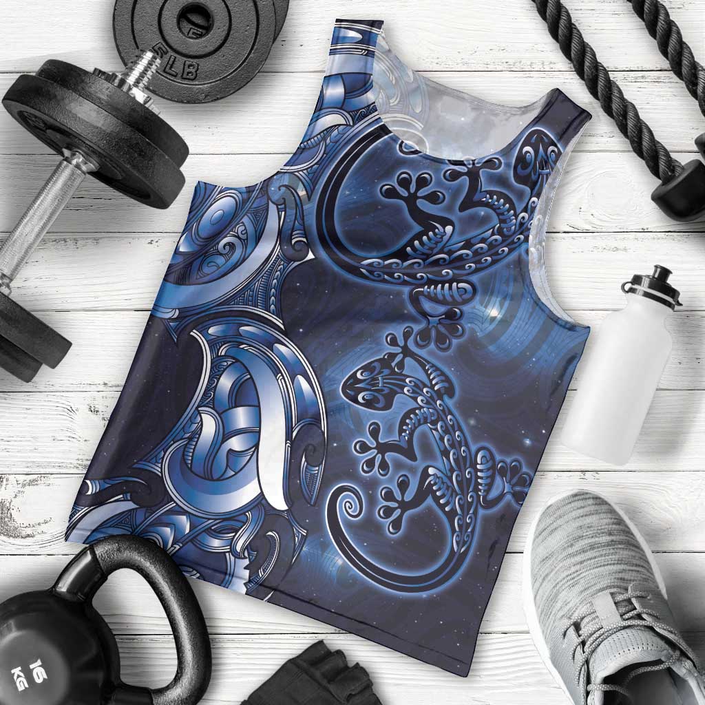 New Zealand Gecko Maori Art Tattoo Men Tank Top Matariki Mode LT03 - Polynesian Pride