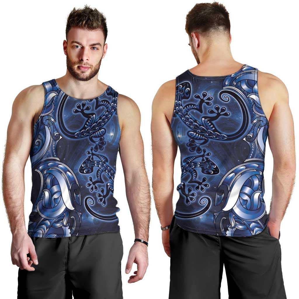 New Zealand Gecko Maori Art Tattoo Men Tank Top Matariki Mode LT03 - Polynesian Pride