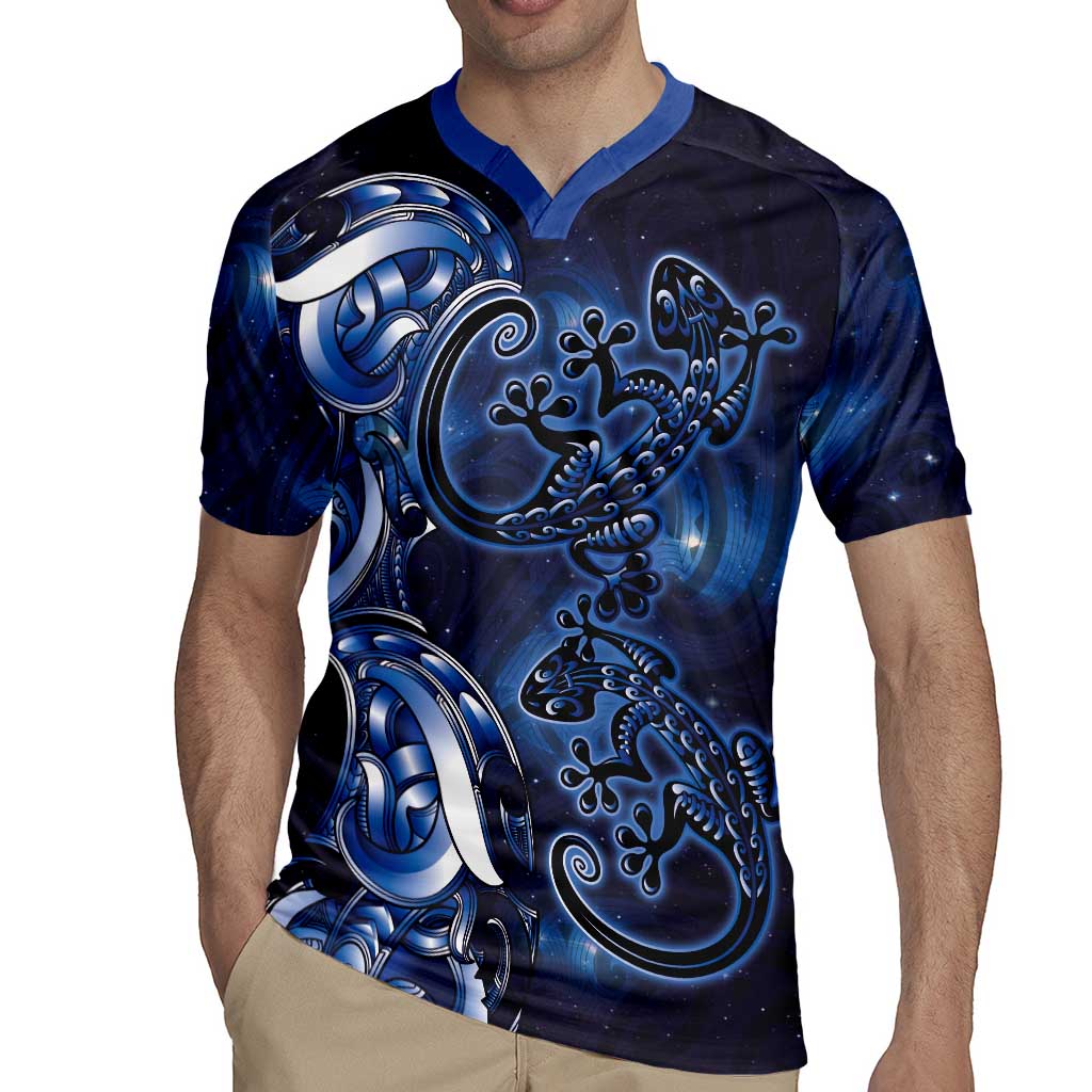 New Zealand Gecko Maori Art Tattoo Rugby Jersey Matariki Mode