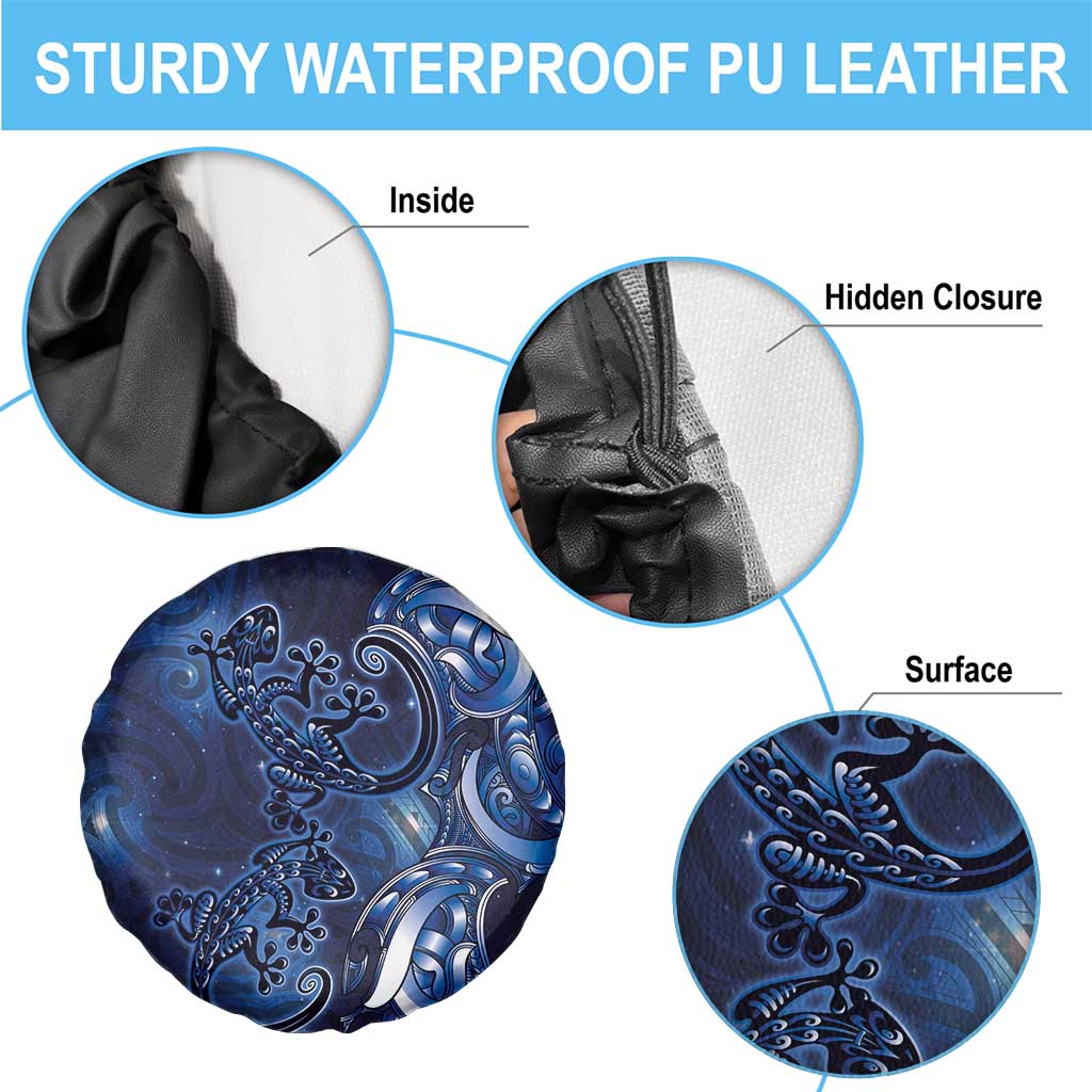 New Zealand Gecko Maori Art Tattoo Spare Tire Cover Matariki Mode