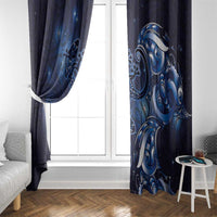 New Zealand Gecko Maori Art Tattoo Window Curtain Matariki Mode LT03 - Polynesian Pride