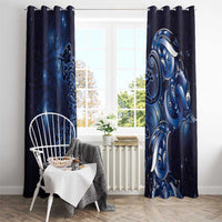 New Zealand Gecko Maori Art Tattoo Window Curtain Matariki Mode LT03 - Polynesian Pride