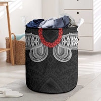 Samoan Traditional Art Tattoos Laundry Basket Tatau Tribal Motifs with Ula Fala Black - Polynesian Pride