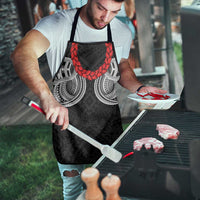 Samoan Traditional Art Tattoos Apron Tatau Tribal Motifs with Ula Fala Black - Polynesian Pride