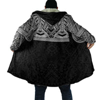 Samoan Traditional Art Tattoos Cloak Tatau Tribal Motifs with Ula Fala Black - Polynesian Pride