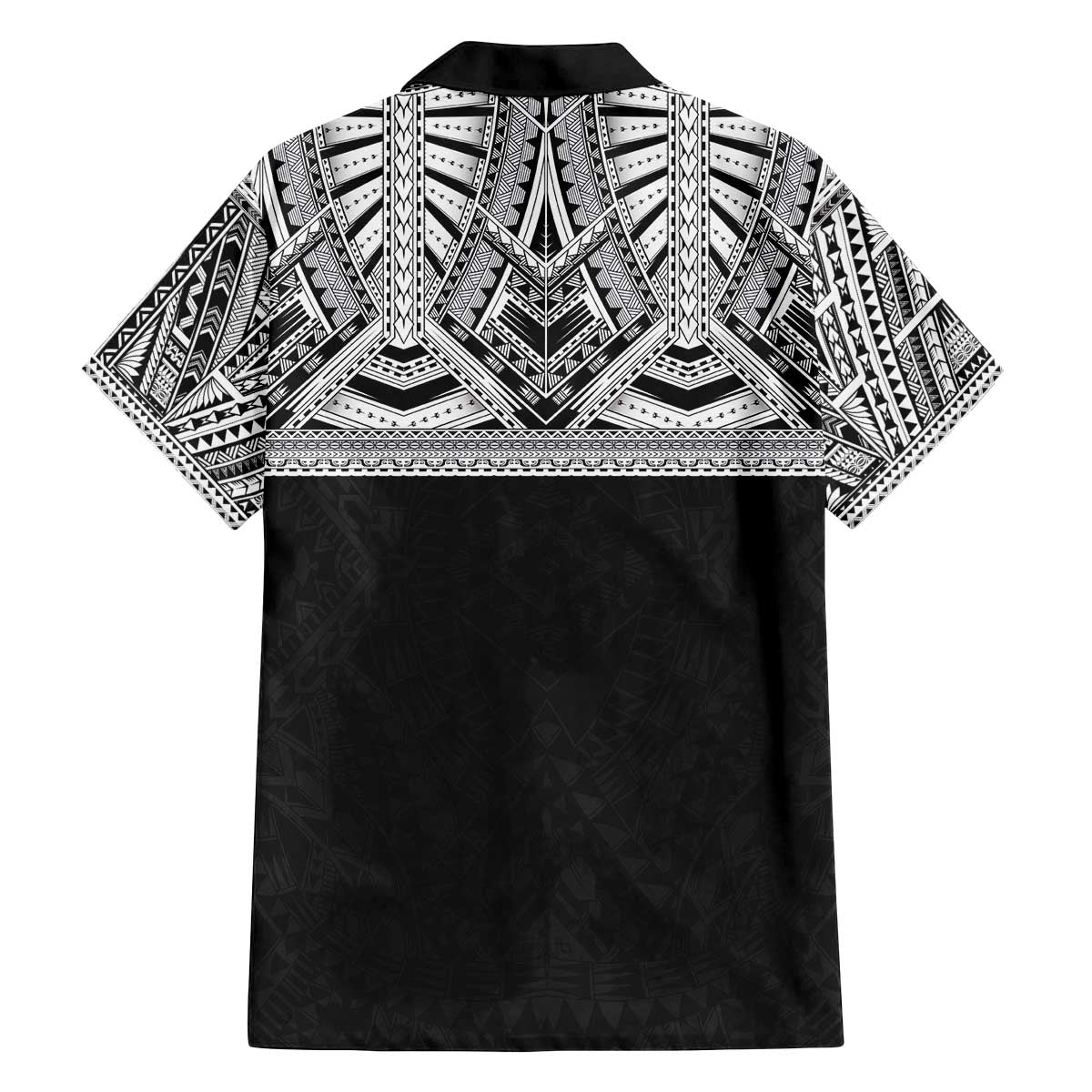 Samoan Traditional Art Tattoos Family Matching Off The Shoulder Long Sleeve Dress and Hawaiian Shirt Tatau Tribal Motifs with Ula Fala Black - Polynesian Pride