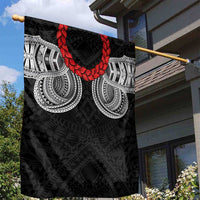 Samoan Traditional Art Tattoos Garden Flag Tatau Tribal Motifs with Ula Fala Black - Polynesian Pride