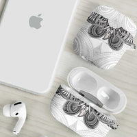 Samoan Traditional Art Tattoos AirPods Case Tatau Tribal Motifs with Ula Nifo White - Polynesian Pride