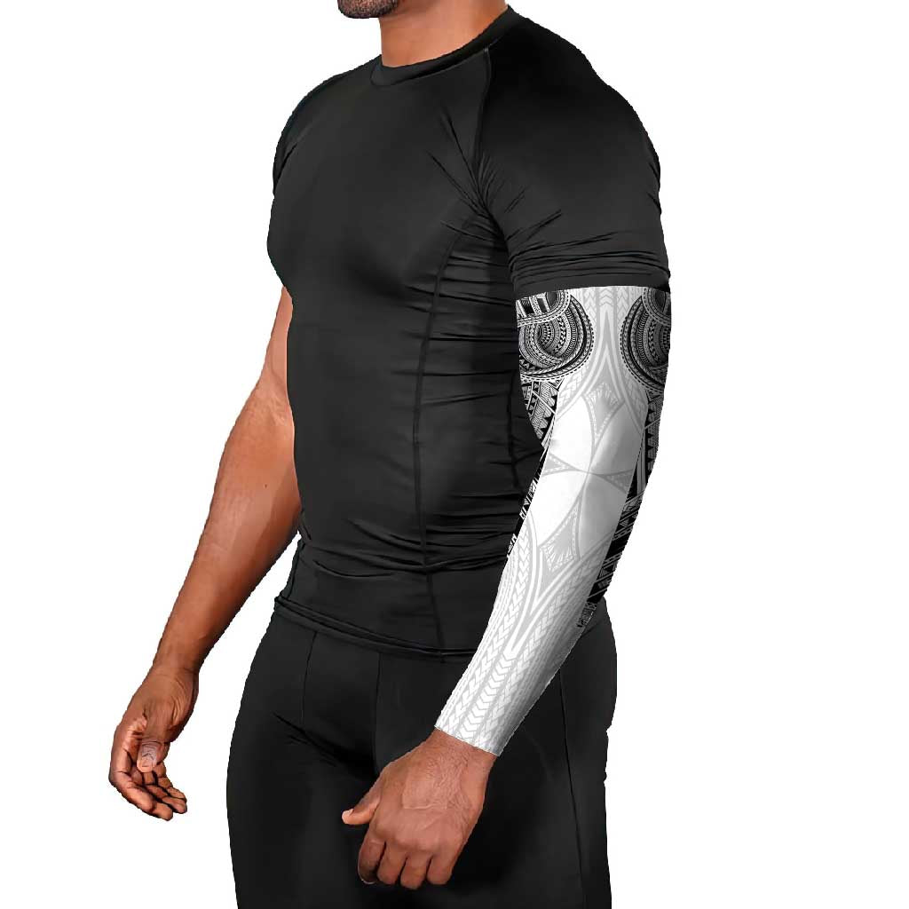 Samoan Traditional Art Tattoos Arm Sleeves Tatau Tribal Motifs with Ula Nifo White - Polynesian Pride