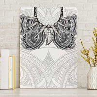 Samoan Traditional Art Tattoos Canvas Wall Art Tatau Tribal Motifs with Ula Nifo White - Polynesian Pride