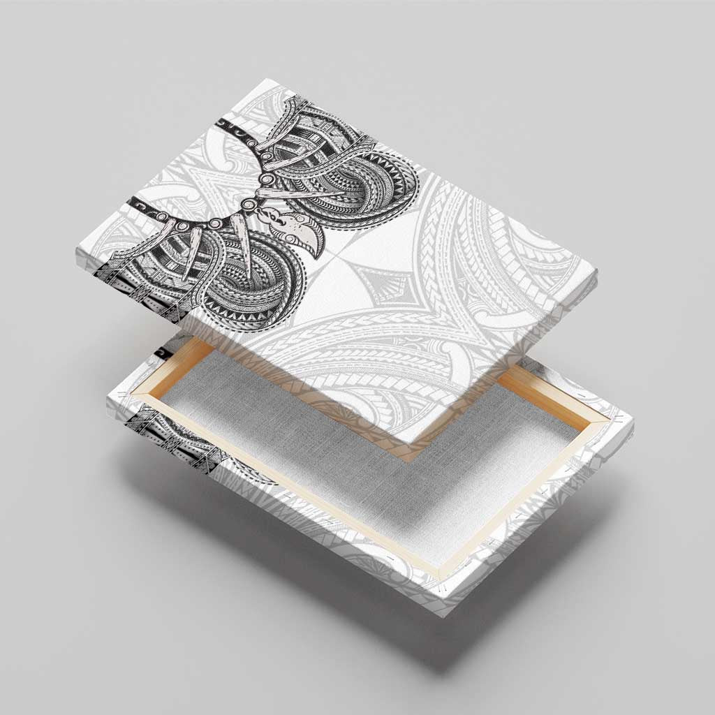 Samoan Traditional Art Tattoos Canvas Wall Art Tatau Tribal Motifs with Ula Nifo White - Polynesian Pride