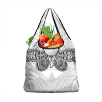 Samoan Traditional Art Tattoos Grocery Bag Tatau Tribal Motifs with Ula Nifo White - Polynesian Pride