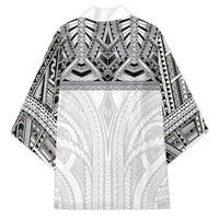 Samoan Traditional Art Tattoos Kimono Tatau Tribal Motifs with Ula Nifo White - Polynesian Pride