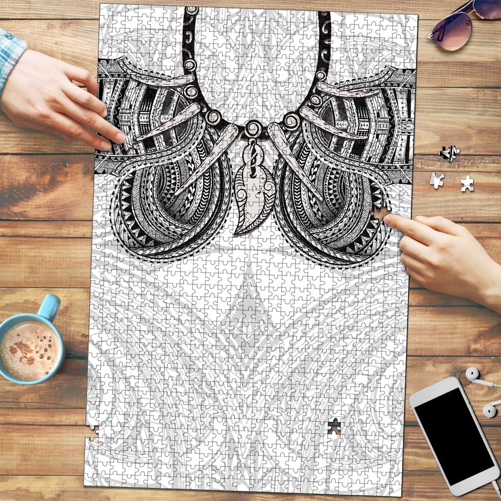 Samoan Traditional Art Tattoos Puzzle Tatau Tribal Motifs with Ula Nifo White - Polynesian Pride