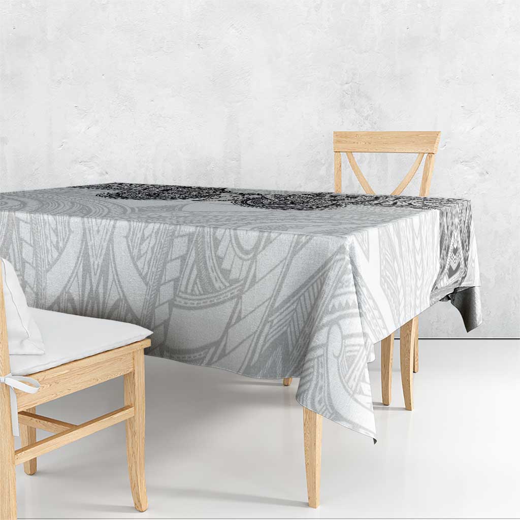 Samoan Traditional Art Tattoos Tablecloth Tatau Tribal Motifs with Ula Nifo White - Polynesian Pride