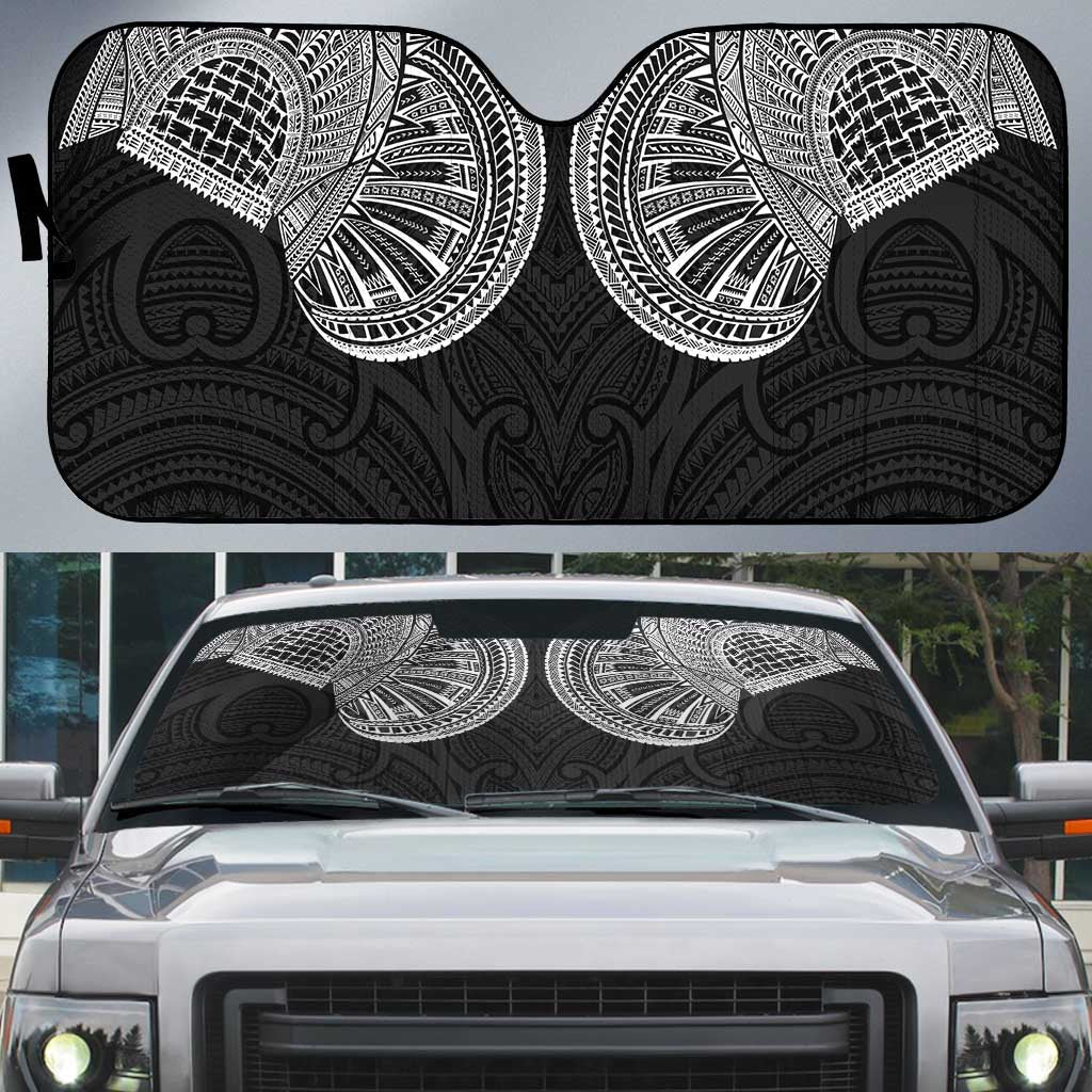 Samoan Traditional Art Tattoos Auto Sun Shade Tatau Roman Reigns Black Color - Polynesian Pride