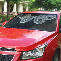 Samoan Traditional Art Tattoos Auto Sun Shade Tatau Roman Reigns Black Color - Polynesian Pride