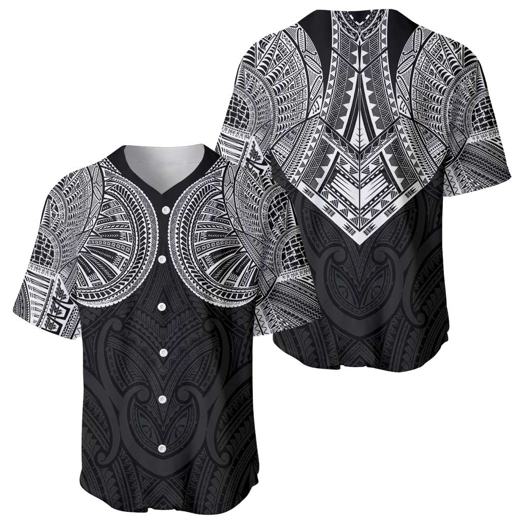 Samoan Traditional Art Tattoos Baseball Jersey Tatau Roman Reigns Black Color - Polynesian Pride