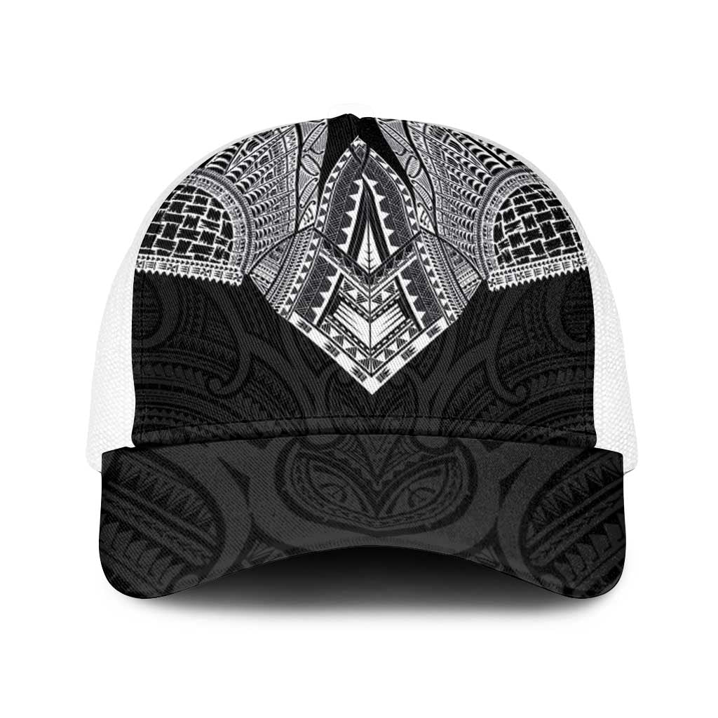 Samoan Traditional Art Tattoos Baseball Net Cap Tatau Roman Reigns Black Color - Polynesian Pride