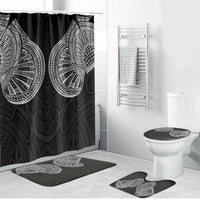 Samoan Traditional Art Tattoos Bathroom Set Tatau Roman Reigns Black Color - Polynesian Pride