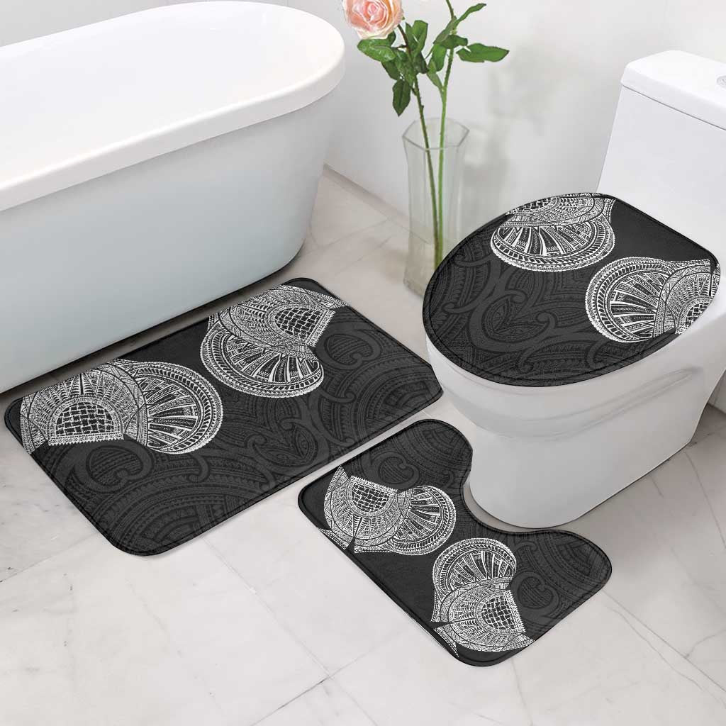 Samoan Traditional Art Tattoos Bathroom Set Tatau Roman Reigns Black Color - Polynesian Pride