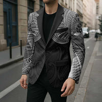 Samoan Traditional Art Tattoos Blazer Tatau Roman Reigns Black Color - Polynesian Pride