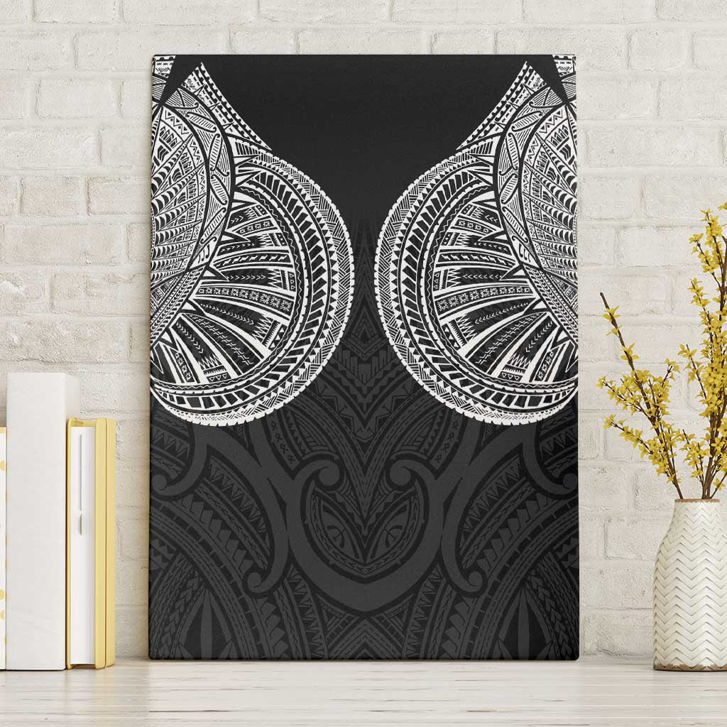Samoan Traditional Art Tattoos Canvas Wall Art Tatau Roman Reigns Black Color - Polynesian Pride