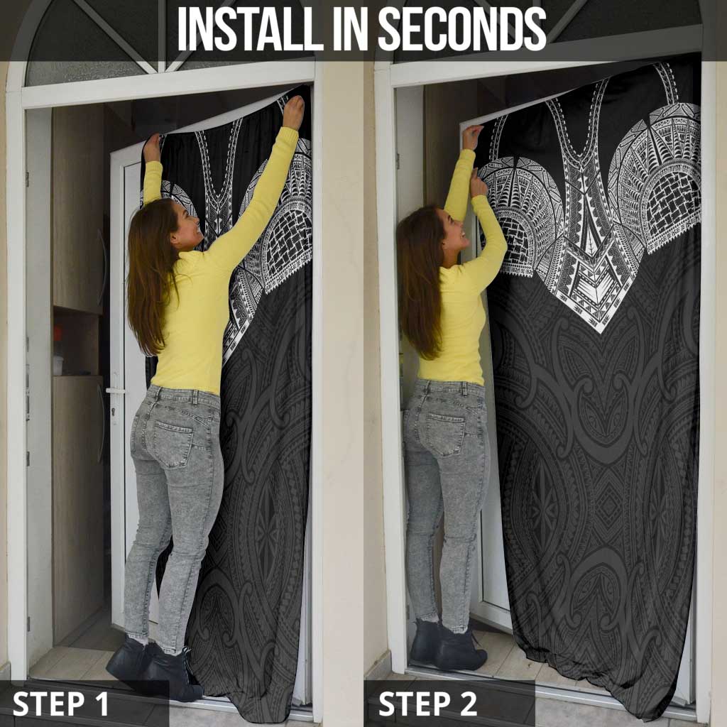 Samoan Traditional Art Tattoos Door Cover Tatau Roman Reigns Black Color - Polynesian Pride