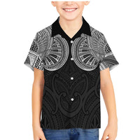 Samoan Traditional Art Tattoos Family Matching Mermaid Dress and Hawaiian Shirt Tatau Roman Reigns Black Color - Polynesian Pride