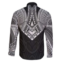 Samoan Traditional Art Tattoos Family Matching Short Sleeve Bodycon Dress and Hawaiian Shirt Tatau Roman Reigns Black Color - Polynesian Pride