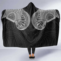 Samoan Traditional Art Tattoos Hooded Blanket Tatau Roman Reigns Black Color - Polynesian Pride