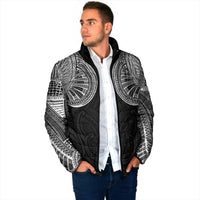 Samoan Traditional Art Tattoos Padded Jacket Tatau Roman Reigns Black Color - Polynesian Pride