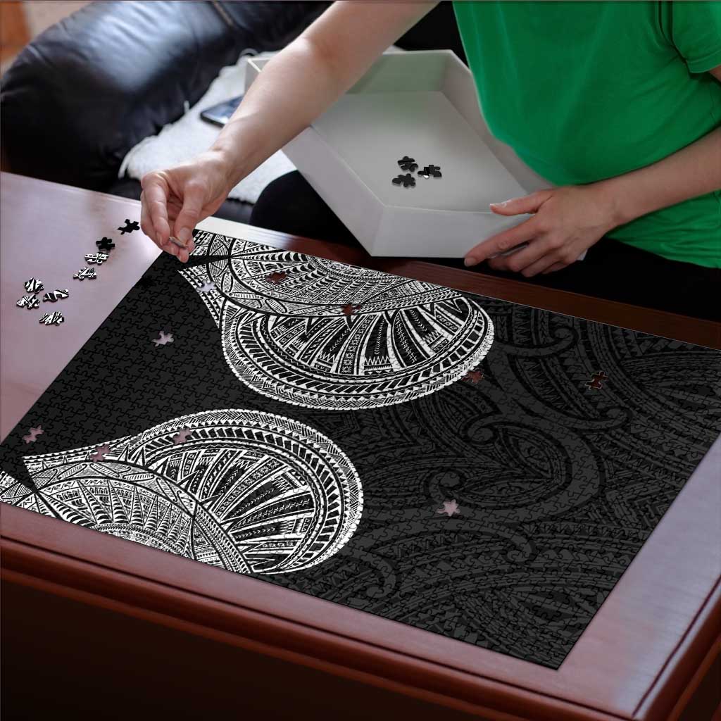 Samoan Traditional Art Tattoos Puzzle Tatau Roman Reigns Black Color - Polynesian Pride