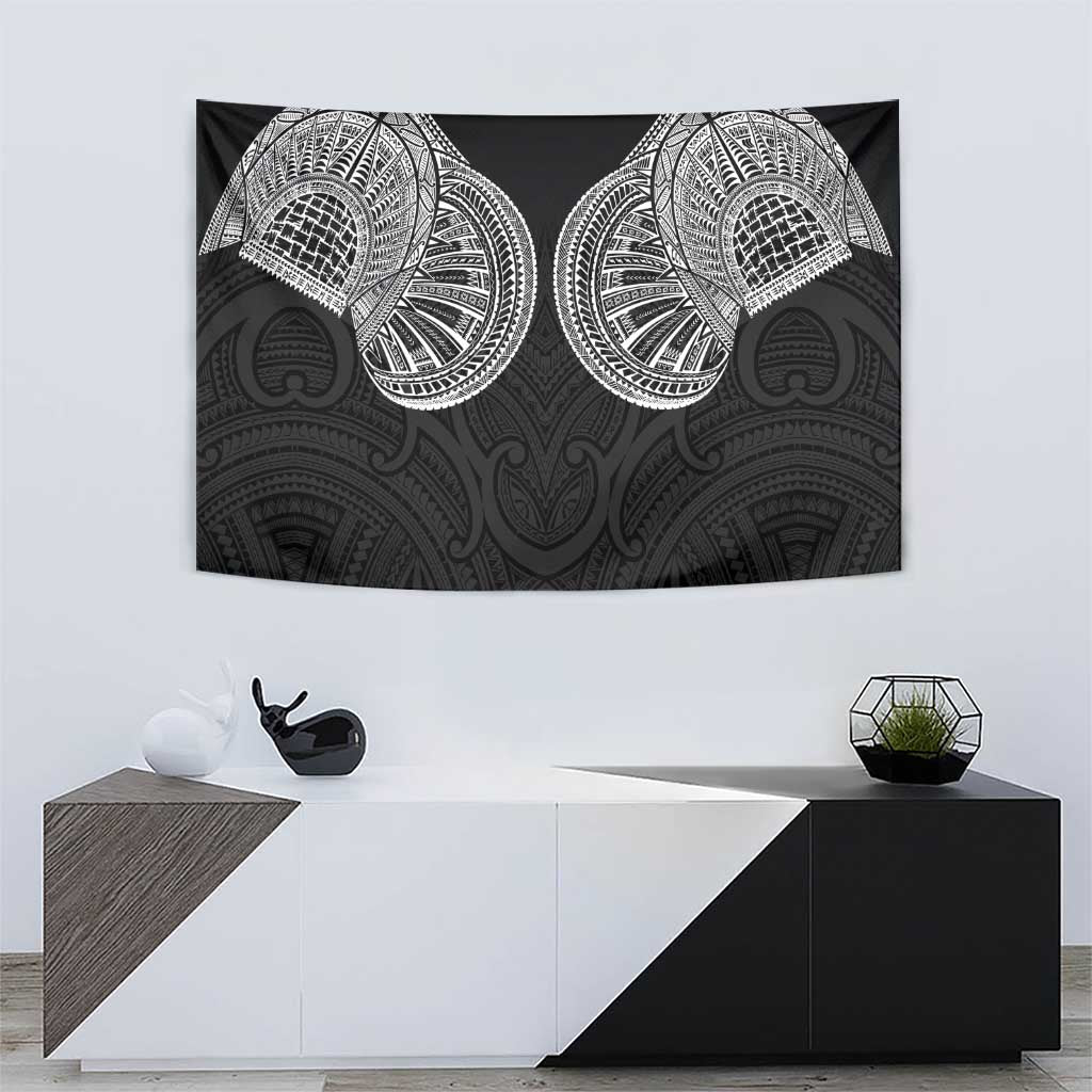 Samoan Traditional Art Tattoos Tapestry Tatau Roman Reigns Black Color - Polynesian Pride