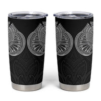 Samoan Traditional Art Tattoos Tumbler Cup Tatau Roman Reigns Black Color - Polynesian Pride