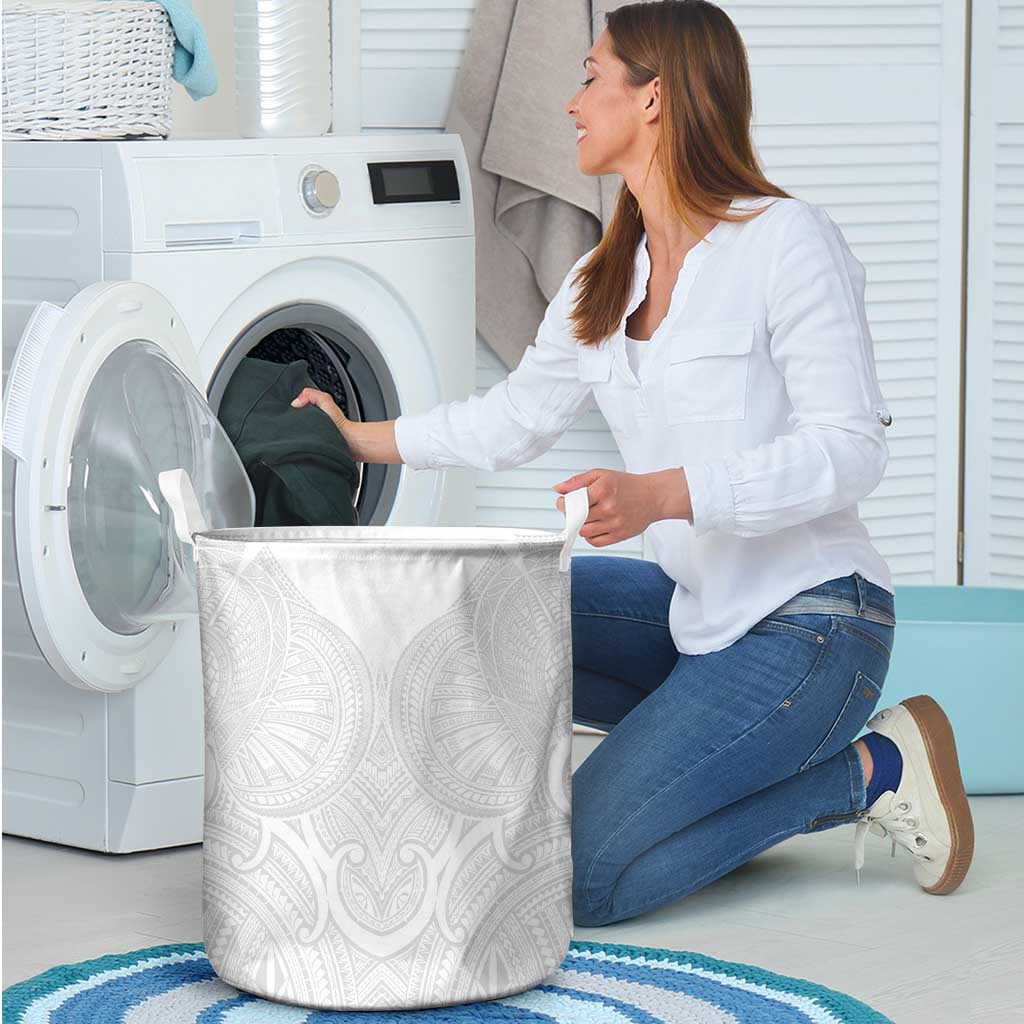 Samoan Traditional Art Tattoos Laundry Basket Tatau Roman Reigns White Color - Polynesian Pride