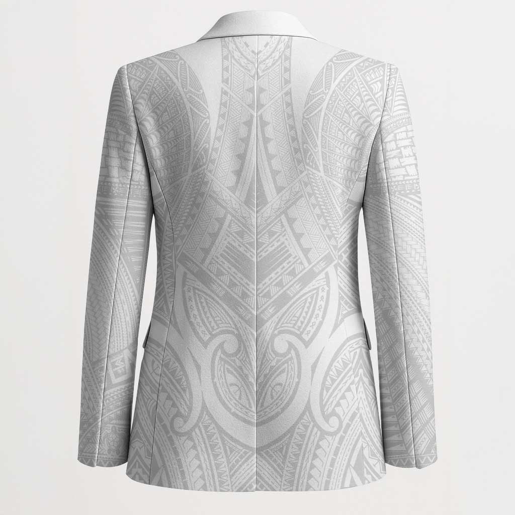 Samoan Traditional Art Tattoos Blazer Tatau Roman Reigns White Color - Polynesian Pride