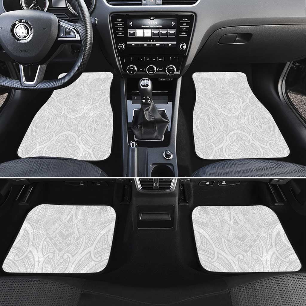 Samoan Traditional Art Tattoos Car Mats Tatau Roman Reigns White Color - Polynesian Pride