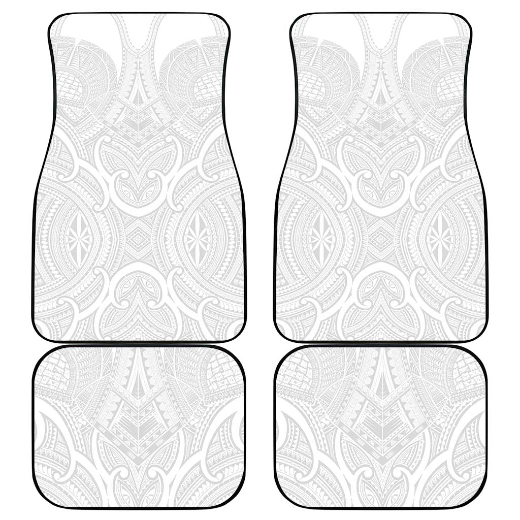Samoan Traditional Art Tattoos Car Mats Tatau Roman Reigns White Color - Polynesian Pride