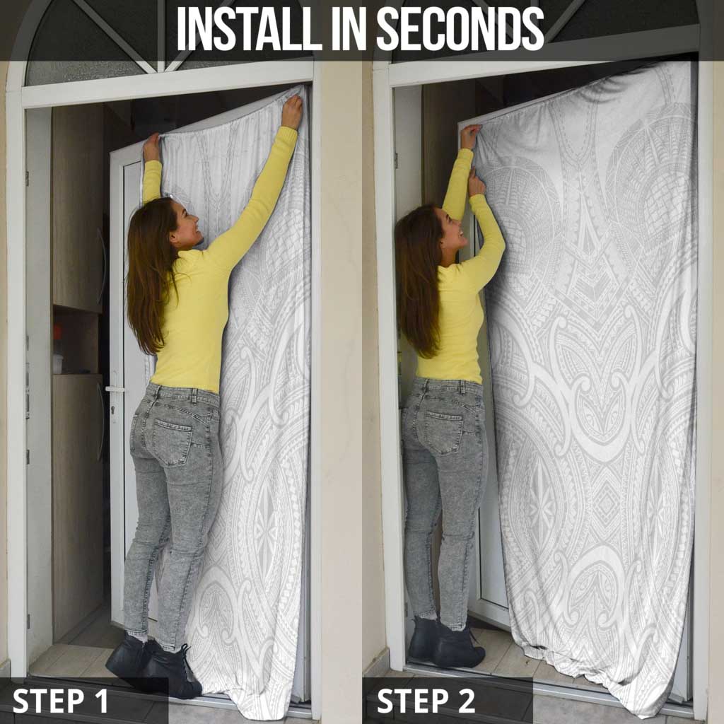 Samoan Traditional Art Tattoos Door Cover Tatau Roman Reigns White Color - Polynesian Pride