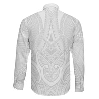 Samoan Traditional Art Tattoos Family Matching Short Sleeve Bodycon Dress and Hawaiian Shirt Tatau Roman Reigns White Color LT03 - Polynesian Pride