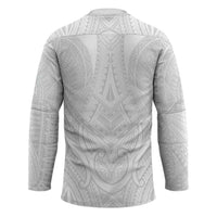 Samoan Traditional Art Tattoos Hockey Jersey Tatau Roman Reigns White Color - Polynesian Pride