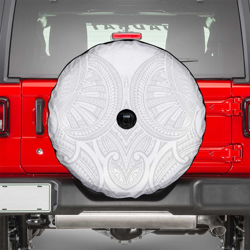 Samoan Traditional Art Tattoos Spare Tire Cover Tatau Roman Reigns White Color - Polynesian Pride