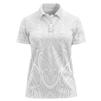 Samoan Traditional Art Tattoos Women Polo Shirt Tatau Roman Reigns White Color - Polynesian Pride