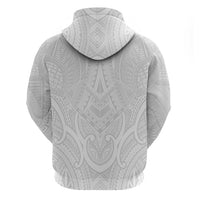 Samoan Traditional Art Tattoos Zip Hoodie Tatau Roman Reigns White Color - Polynesian Pride