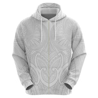 Samoan Traditional Art Tattoos Zip Hoodie Tatau Roman Reigns White Color - Polynesian Pride