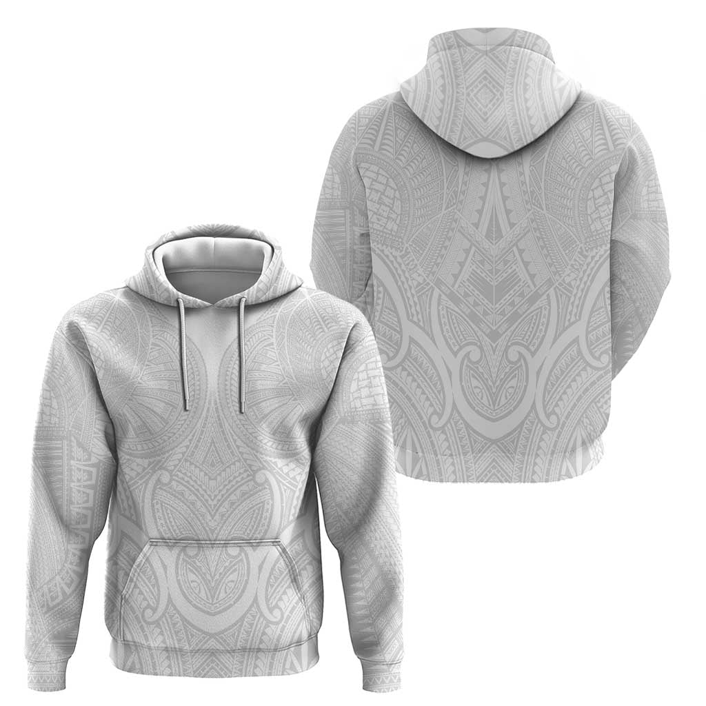 Samoan Traditional Art Tattoos Zip Hoodie Tatau Roman Reigns White Color - Polynesian Pride
