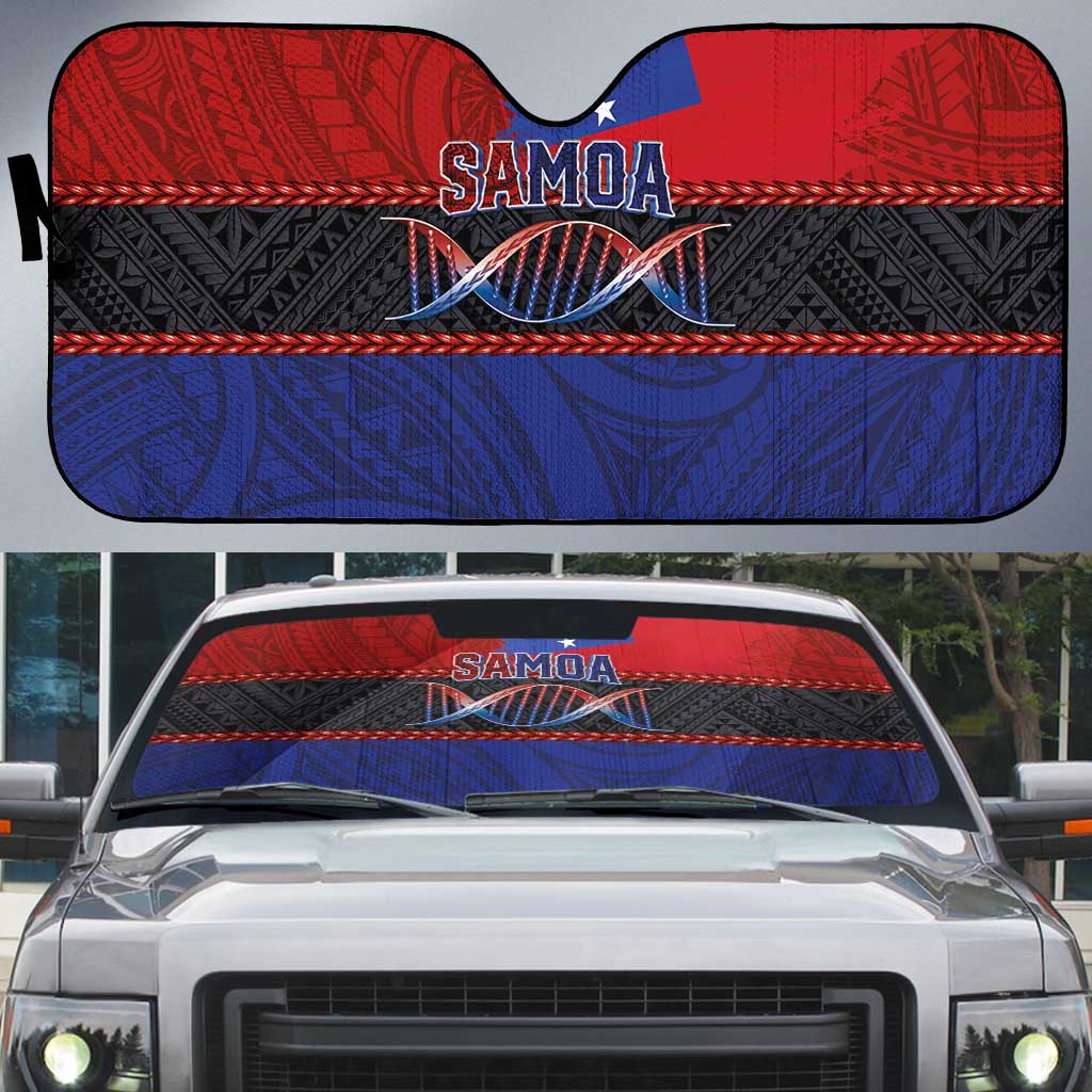 Samoan DNA-Proud of Samoa Auto Sun Shade Polynesian Patterns - Polynesian Pride