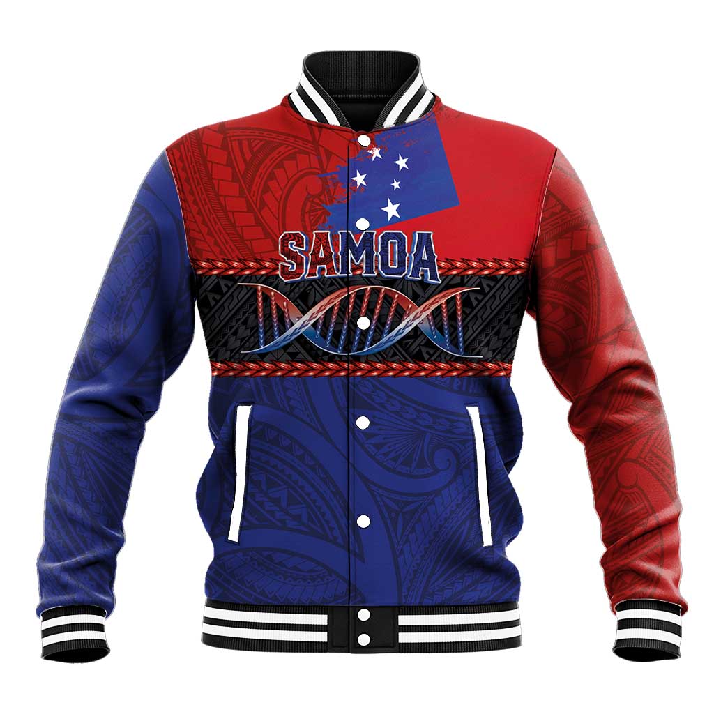 Personalised Samoan DNA-Proud of Samoa Baseball Jacket Polynesian Patterns - Polynesian Pride