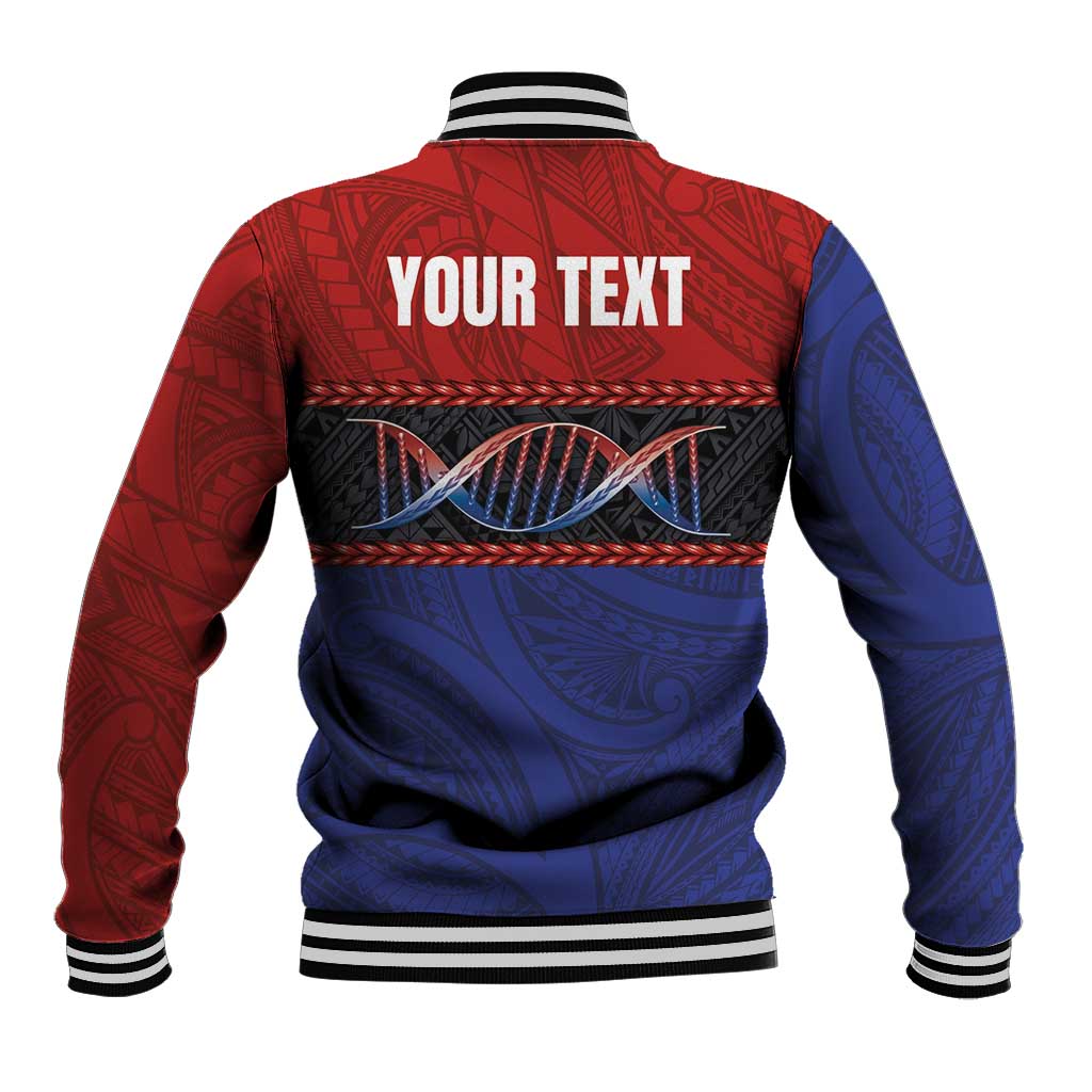Personalised Samoan DNA-Proud of Samoa Baseball Jacket Polynesian Patterns - Polynesian Pride